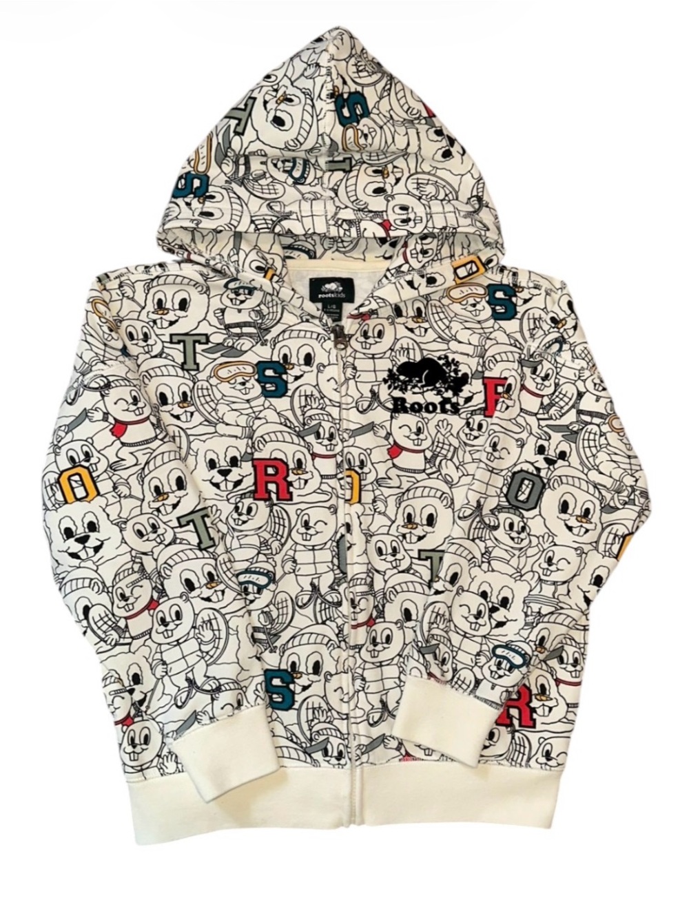 Roots Canada Buddy Cream Kids Zip Hoodie